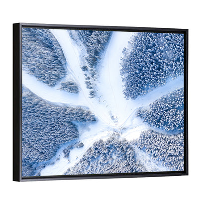 Birds-eye Ski Resort Landscape Wall Art