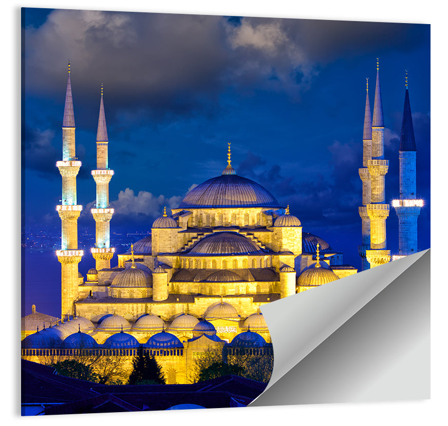 Sultanahmet Camii at Twilight Wall Art