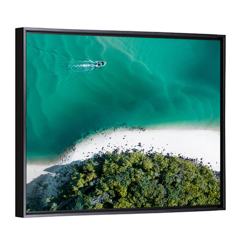 Clam Beach Aerial View Wall Art