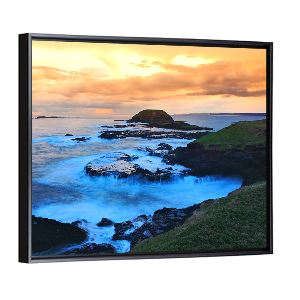 Phillip Island Cliffs at Sunset Wall Art
