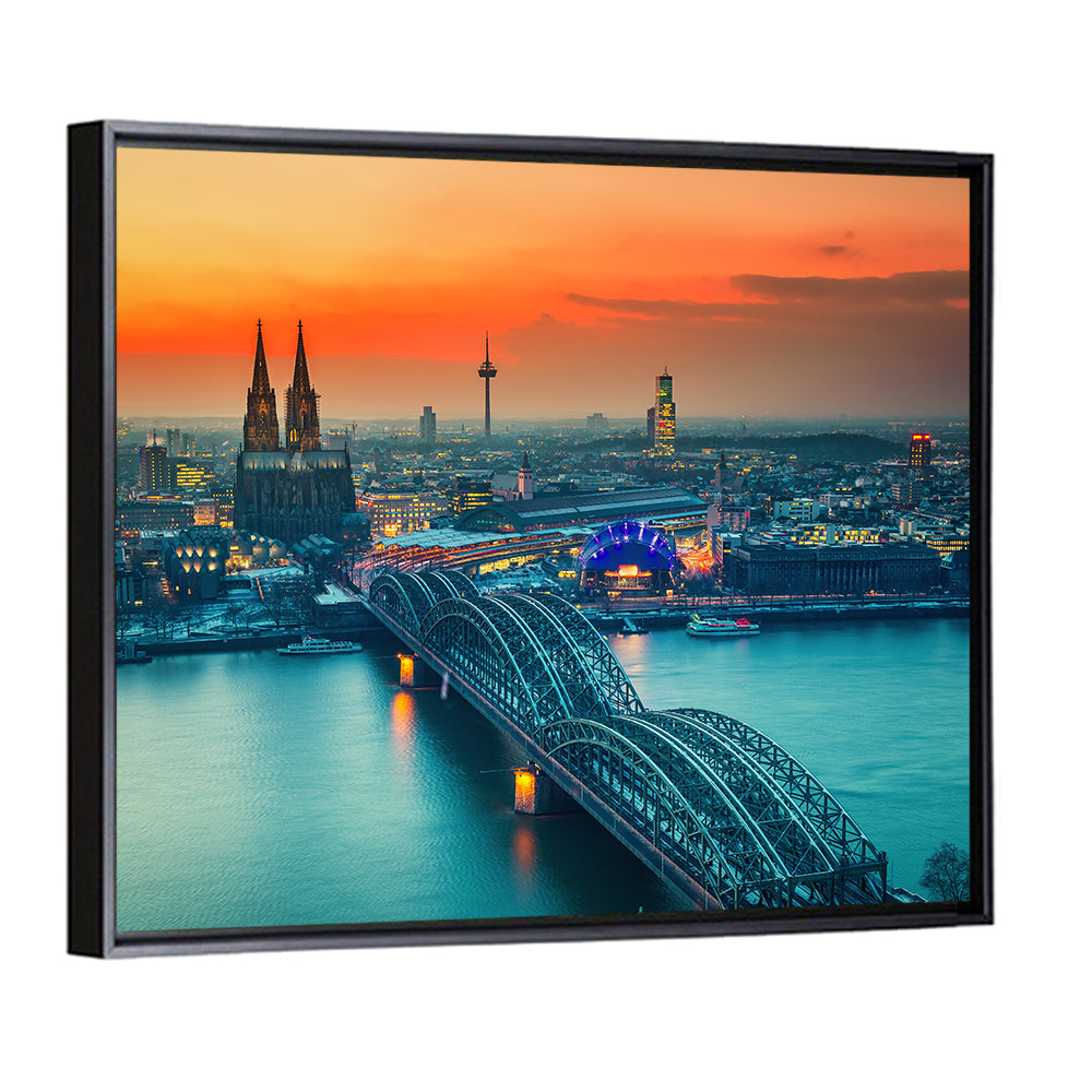 Hohenzollern Bridge at Dusk Wall Art