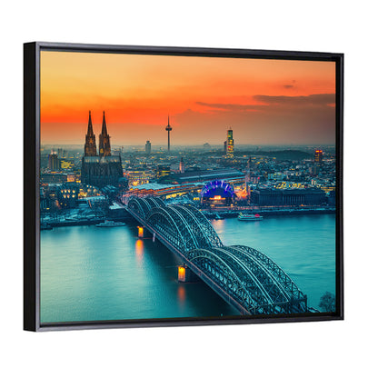 Hohenzollern Bridge at Dusk Wall Art