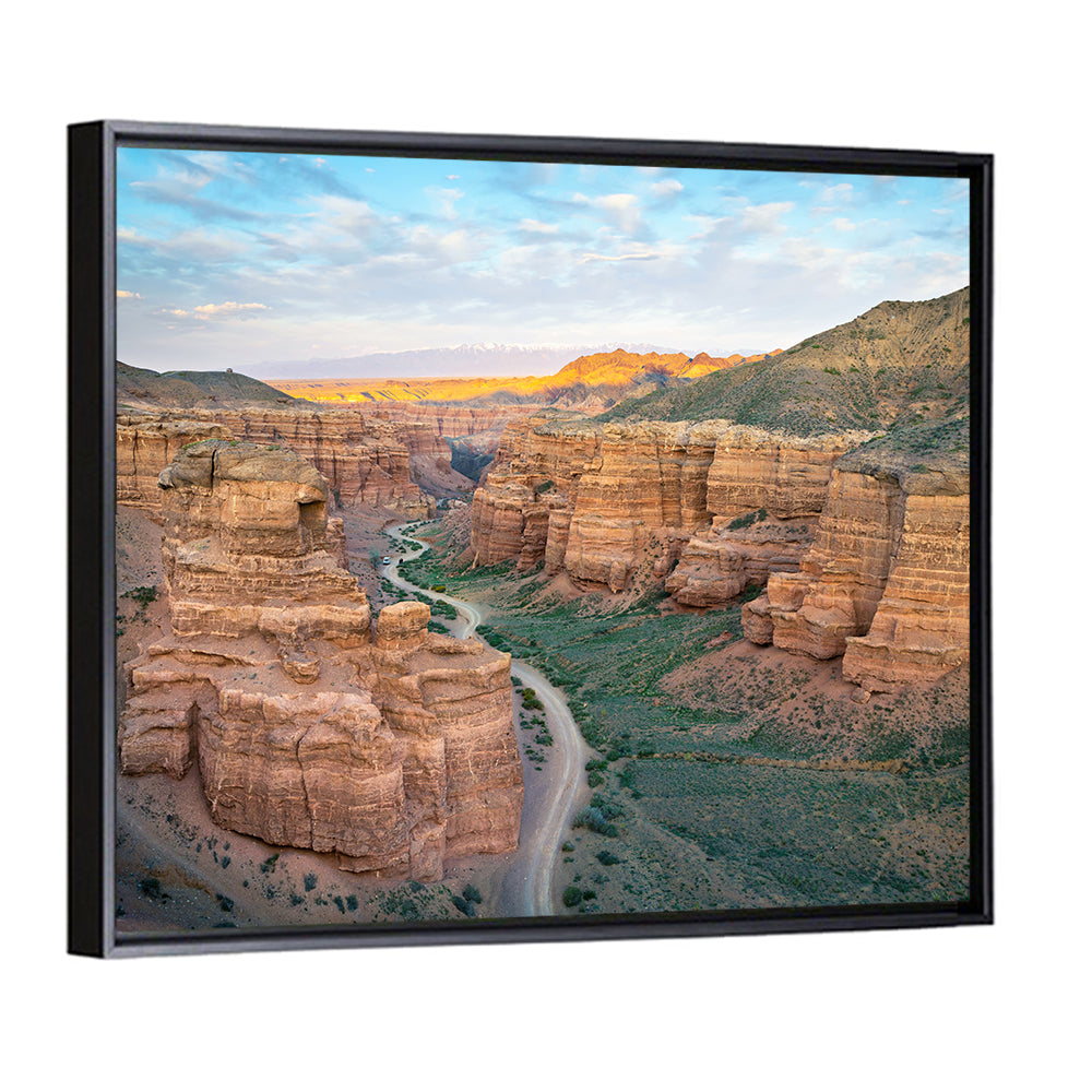 Charyn Canyon at Golden Hour Wall Art