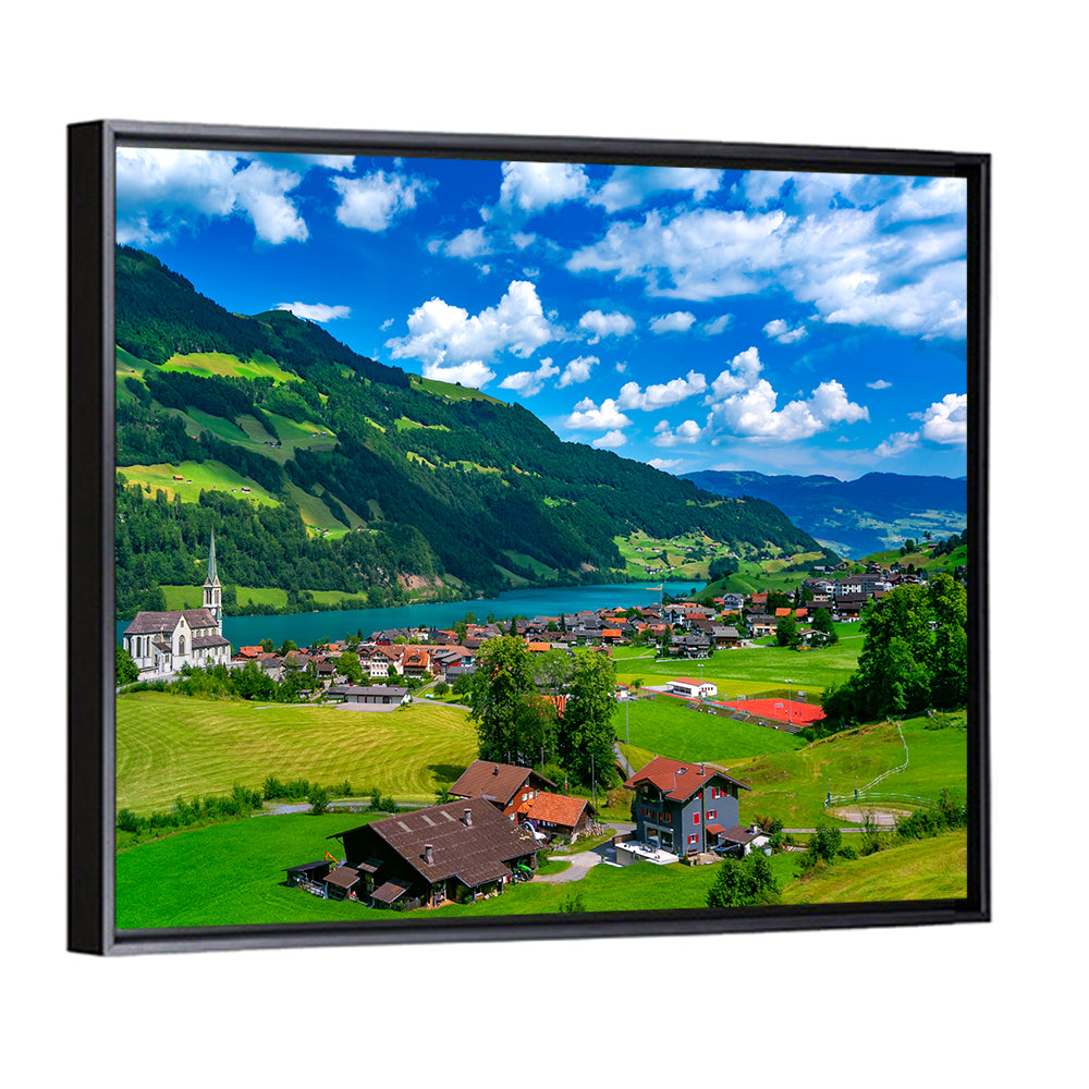 Lungern Village Panorama Wall Art