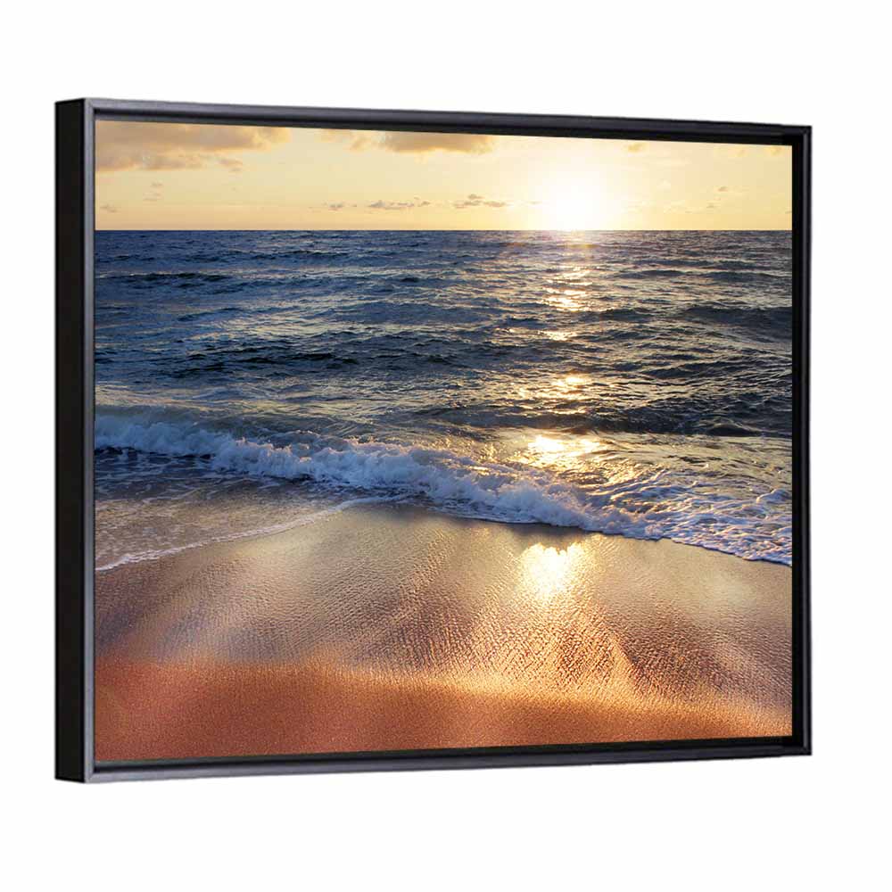 Sunset Surf on Wet Sand Wall Art
