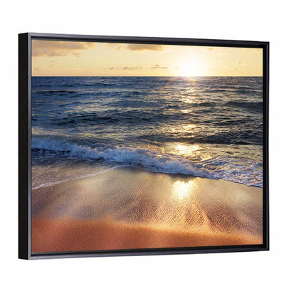 Sunset Surf on Wet Sand Wall Art
