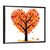 Heart Shape Autumn Tree Wall Art