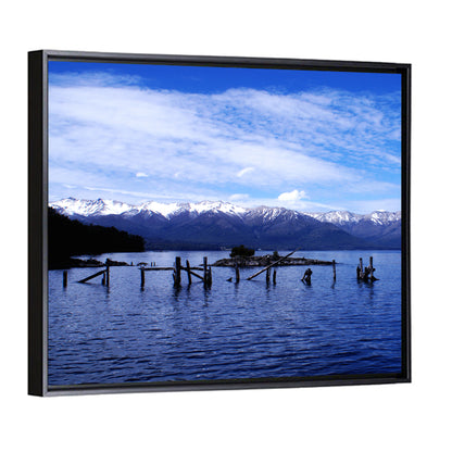 Nahuel Huapi Lake with Wooden Pilings Wall Art