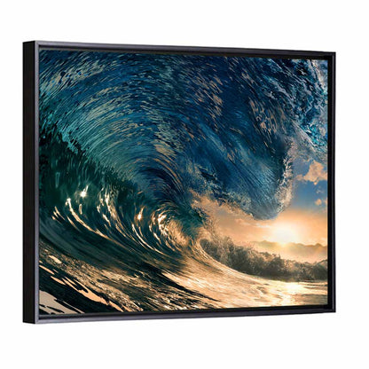 Sunset Barrel Wave Wall Art