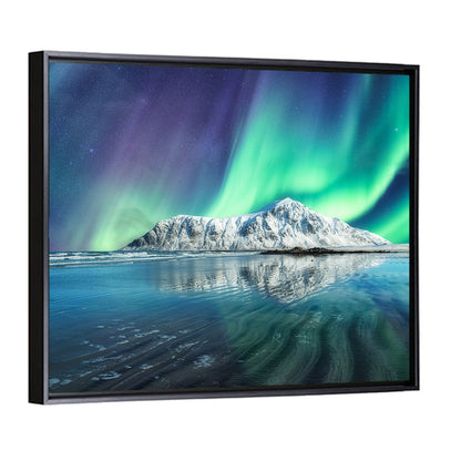Aurora Over Skagsanden Beach Wall Art