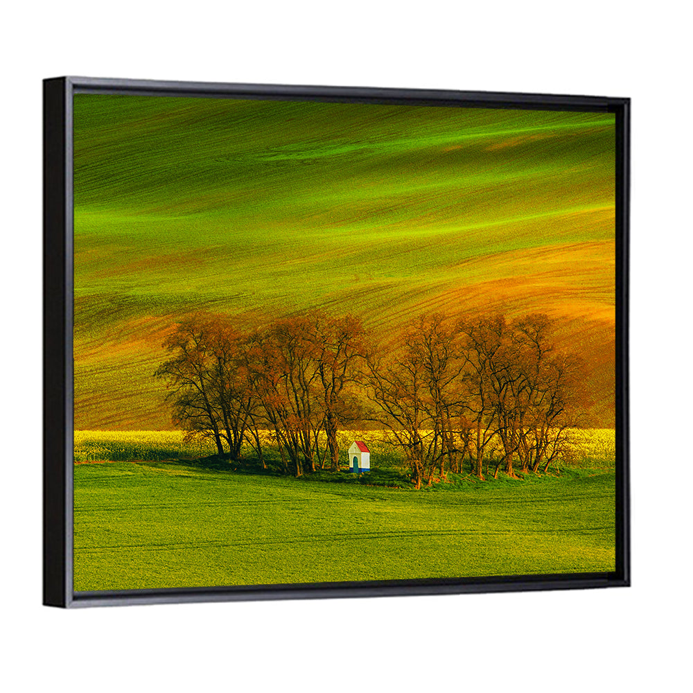 Moravian Wheat Fields with Chapel Wall Art