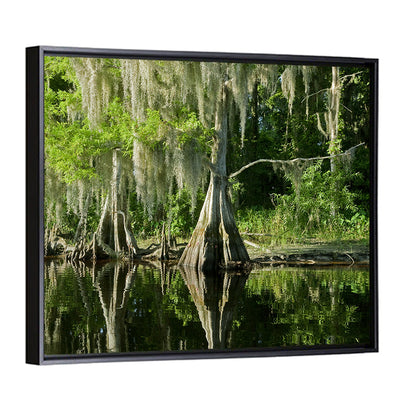Bald Cypress and Great Blue Heron Wall Art