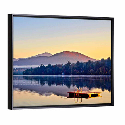 Lake Placid Dock at Dawn Wall Art