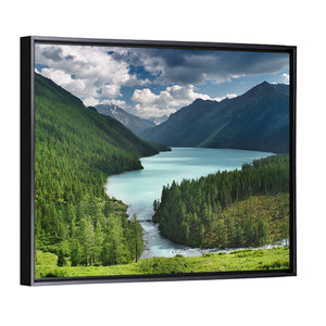 Siberia Woods Mountain Lake Wall Art