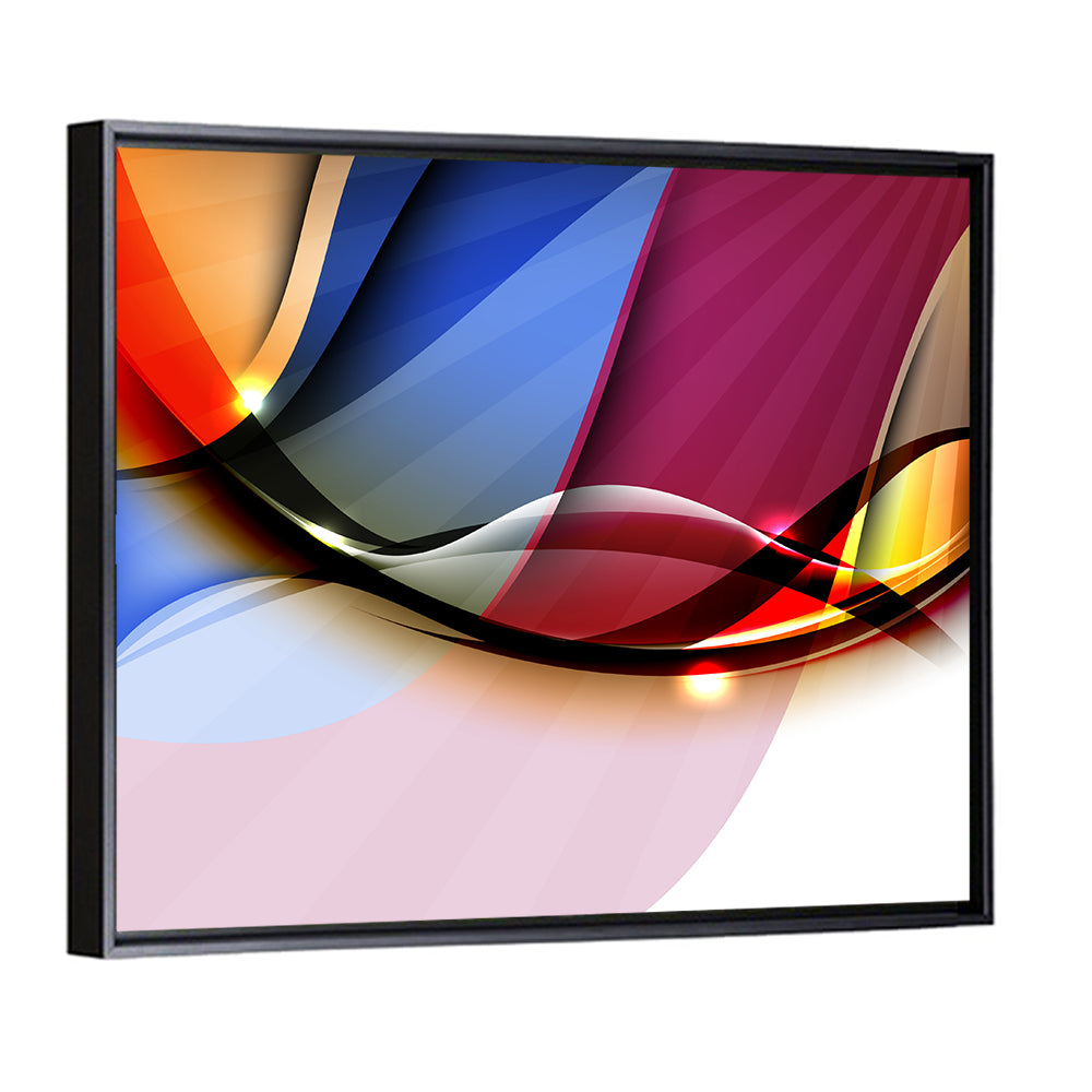 Glowing Wave Abstraction Wall Art