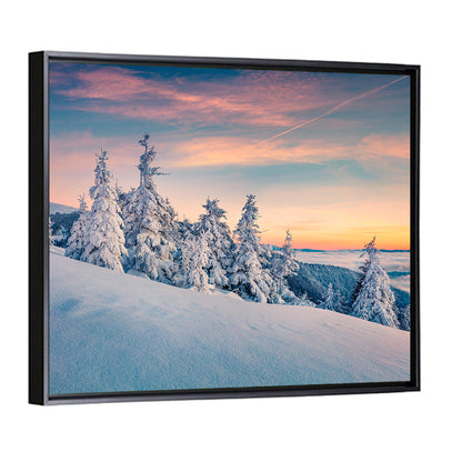 Snowy Carpathian Sunset Wall Art