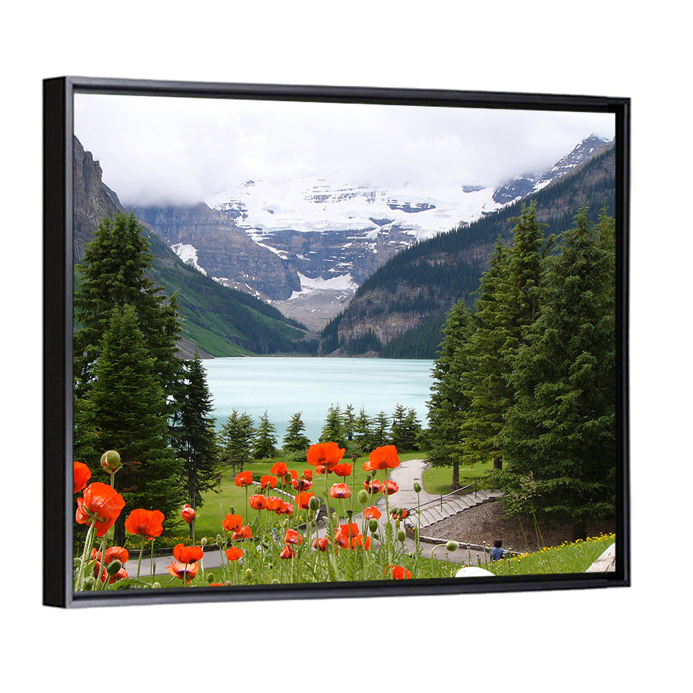 Lake Louise Poppies Wall Art