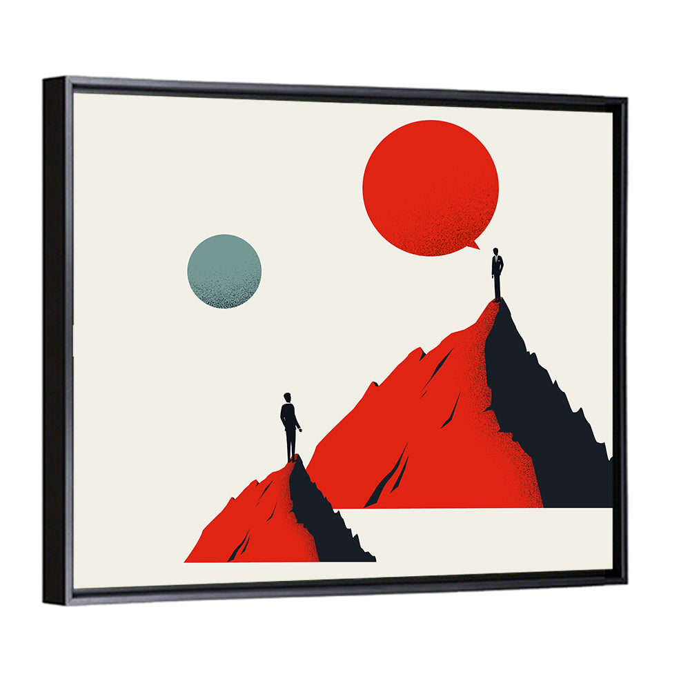 Peak Conversation Minimalist Illustration Wall Art