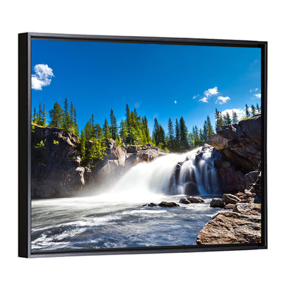 Misty Blue Waterfall Wall Art