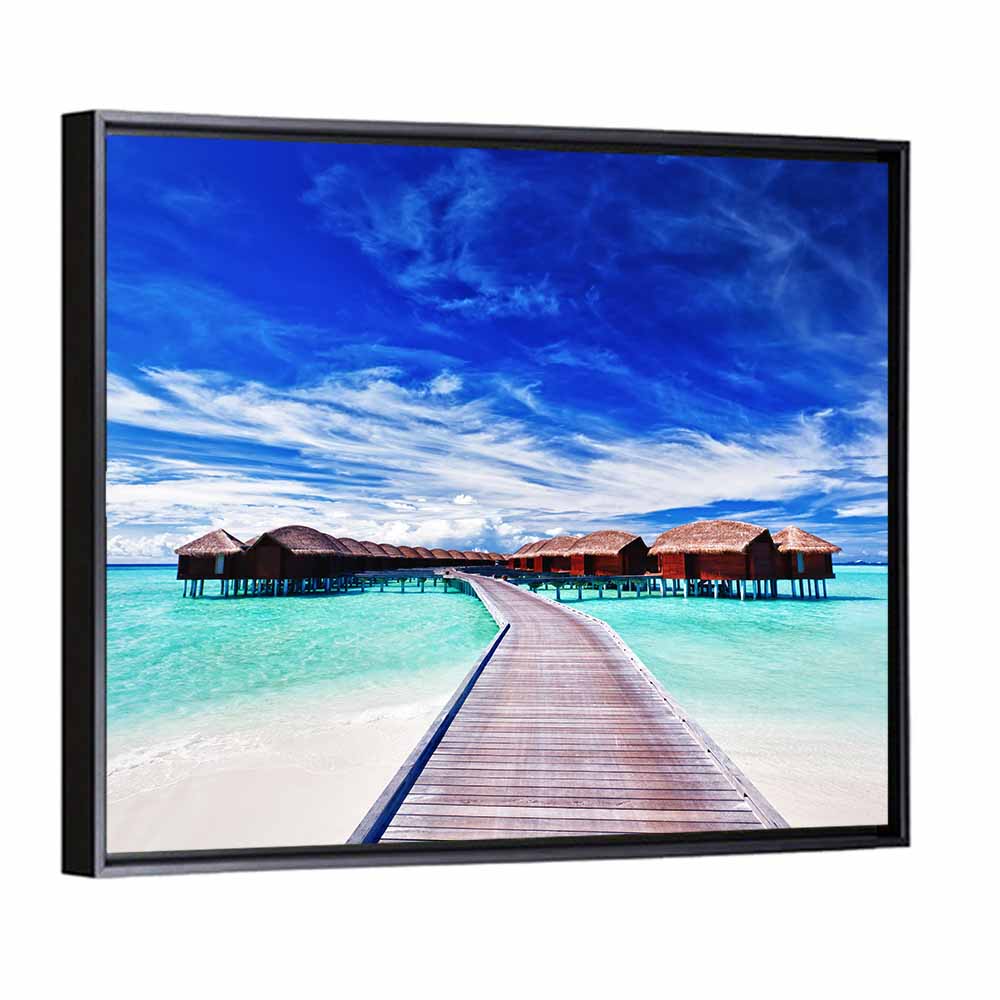 Maldives Overwater Bungalows Wall Art