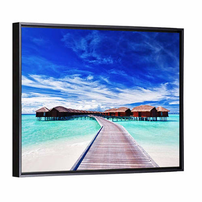 Maldives Overwater Bungalows Wall Art