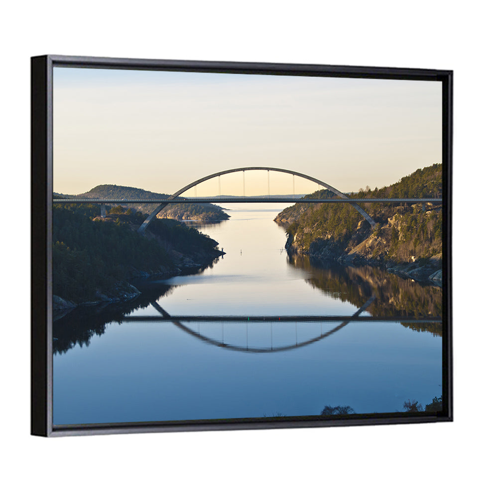 Svinesund Bridge at Golden Hour Wall Art