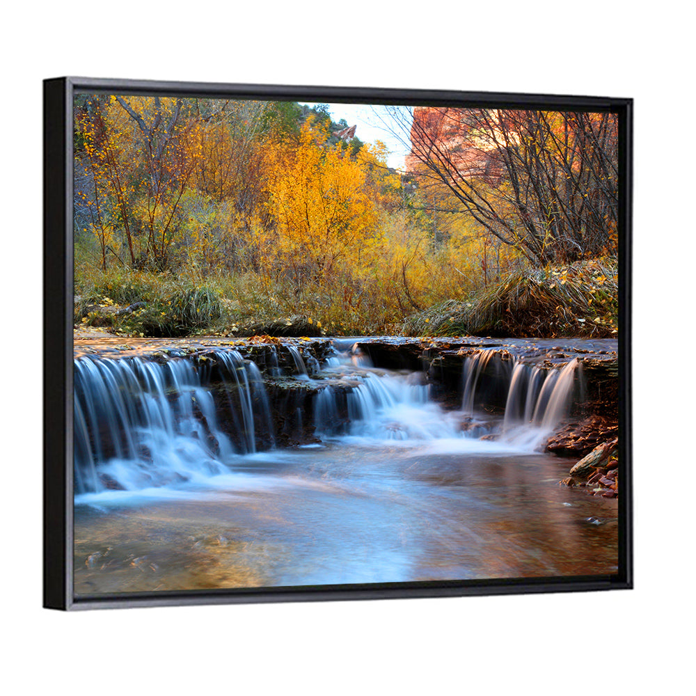 Autumn Stream at Zion Canyon Wall Art