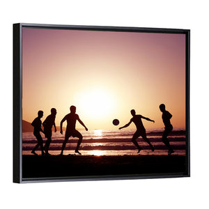 Football and Beach Sunset Wall Art