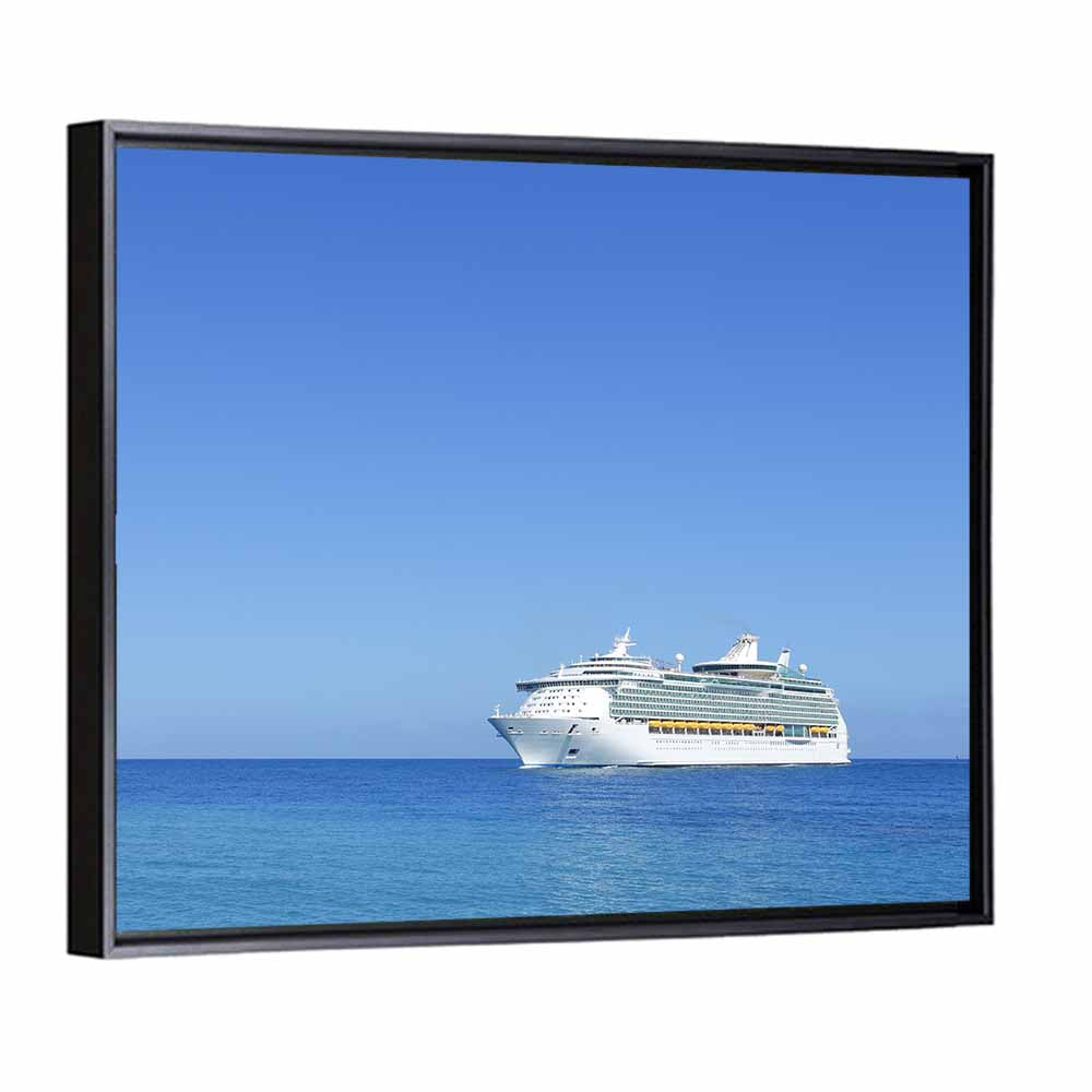 Cruise Ship in Open Sea Wall Art