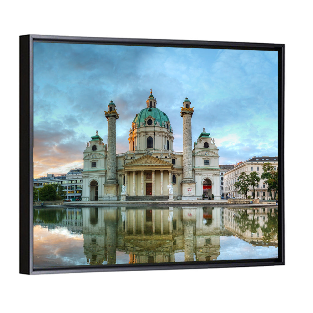 Karlskirche at Golden Hour Wall Art