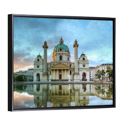 Karlskirche at Golden Hour Wall Art