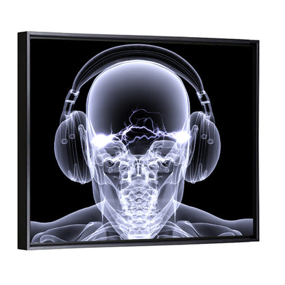 Headphones & Skeleton X-Ray Wall Art