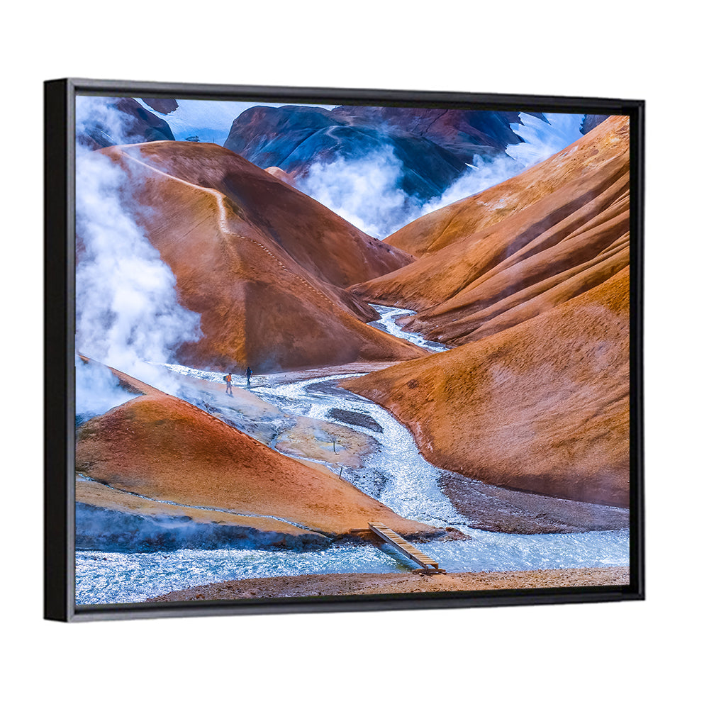 Geothermal Valley with Footbridge Wall Art
