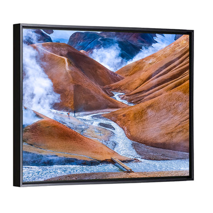 Geothermal Valley with Footbridge Wall Art