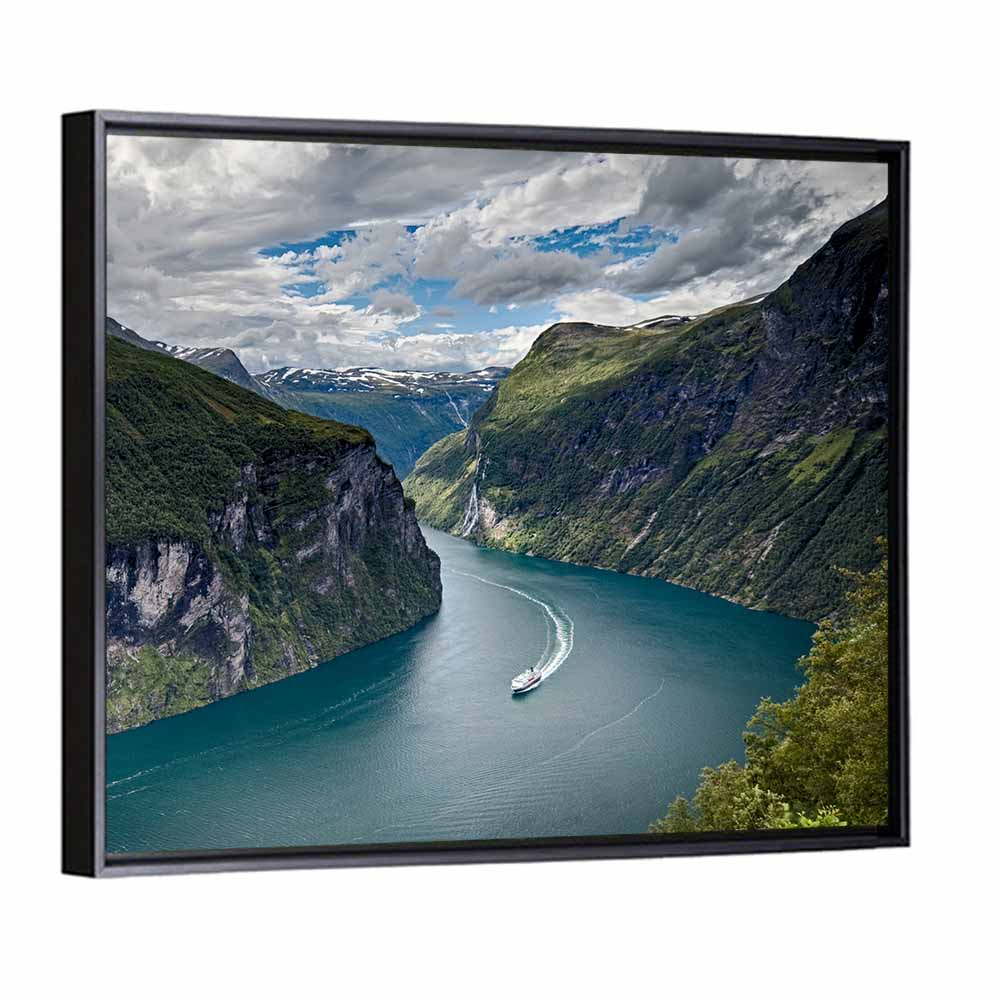Geirangerfjord Boat Wake Wall Art