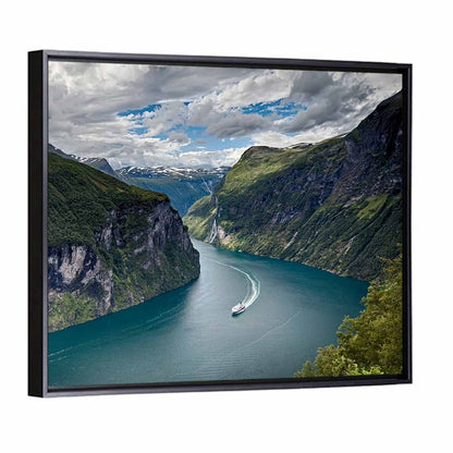 Geirangerfjord Boat Wake Wall Art