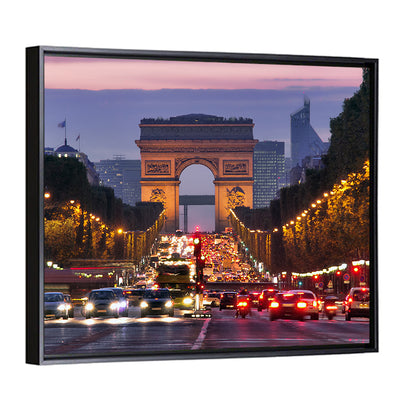 Arc De Triomphe at Twilight Wall Art