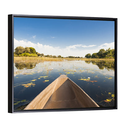 Mokoro Canoe in Okavango Delta Wall Art