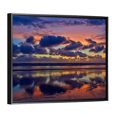 Dusk Beach Reflections Wall Art