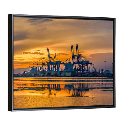 Djibouti Harbor at Sunset Wall Art