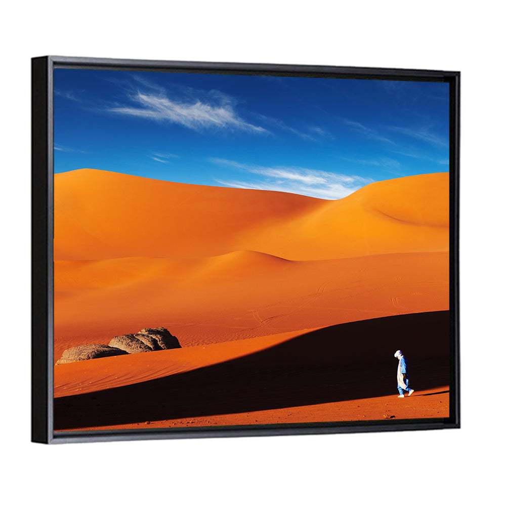 Solitary Figure on Sahara Dunes Wall Art