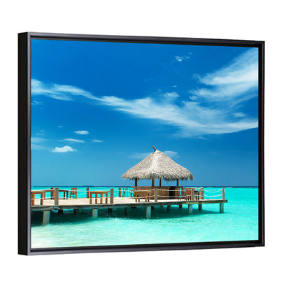Thatched Beach Bar Pier Wall Art