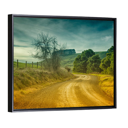 Golden Country Road Wall Art