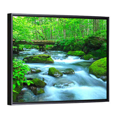 Mossy Forest Stream Wall Art