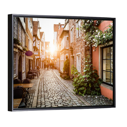 Schnoorviertel Cobblestone Lane Wall Art
