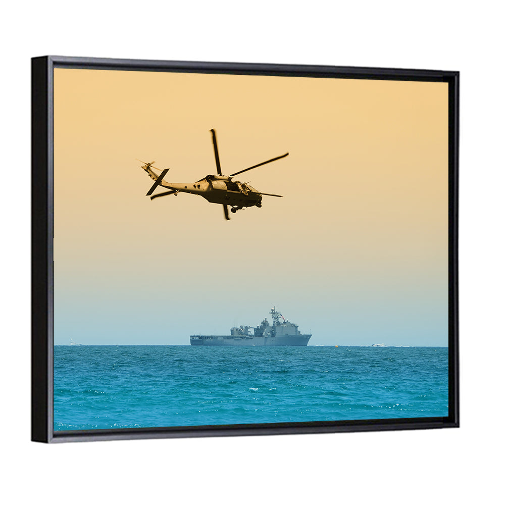 Naval Helicopter at Sea Wall Art