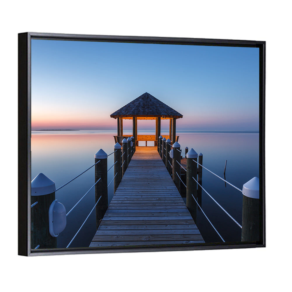 Pamlico Sound Twilight Gazebo Wall Art