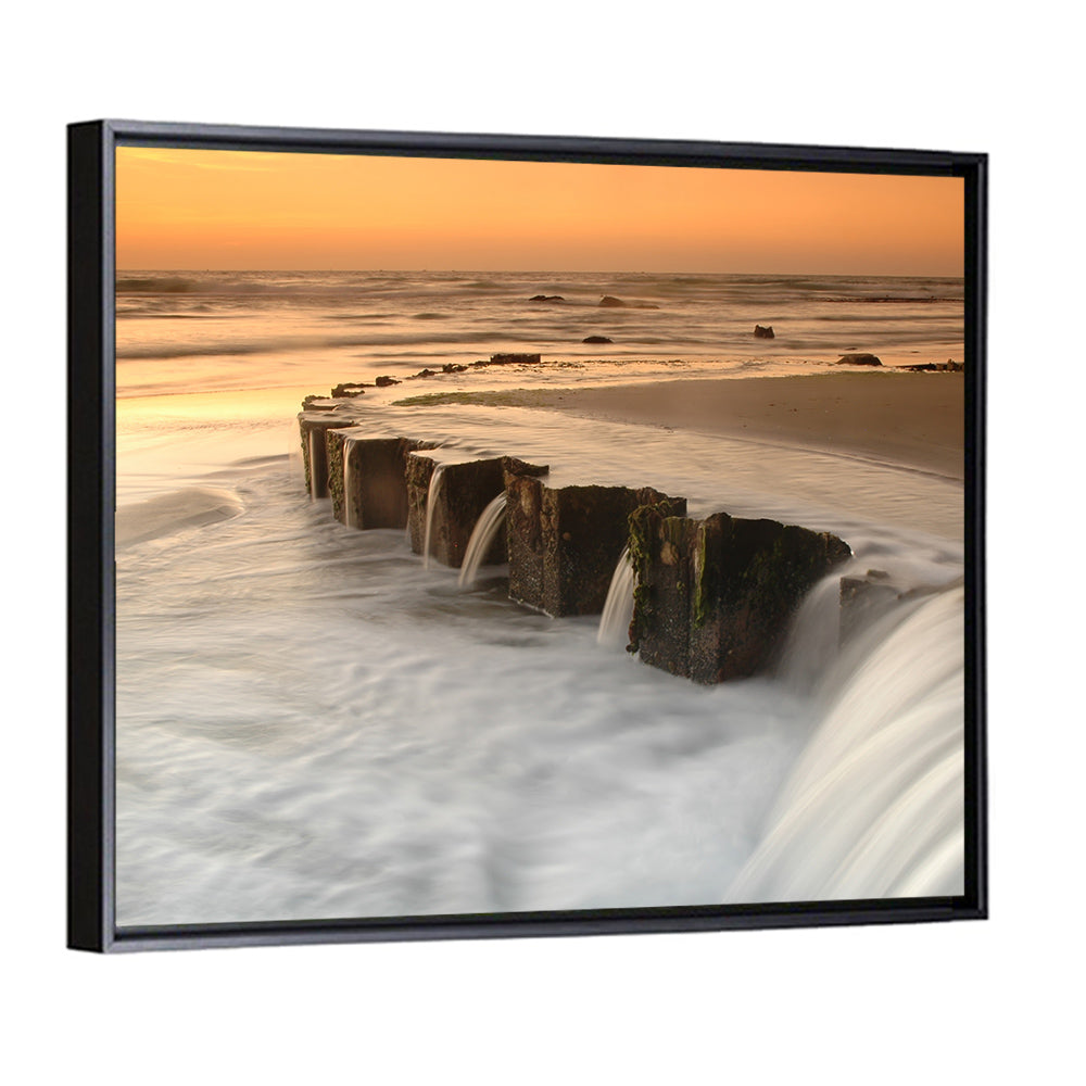 Breakwater at Golden Hour Wall Art