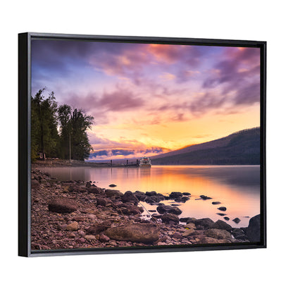 Lake Mcdonald Sunset Reflection Wall Art