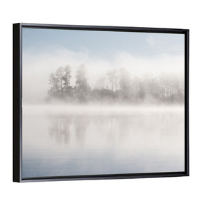 Misty Forest Lake Wall Art